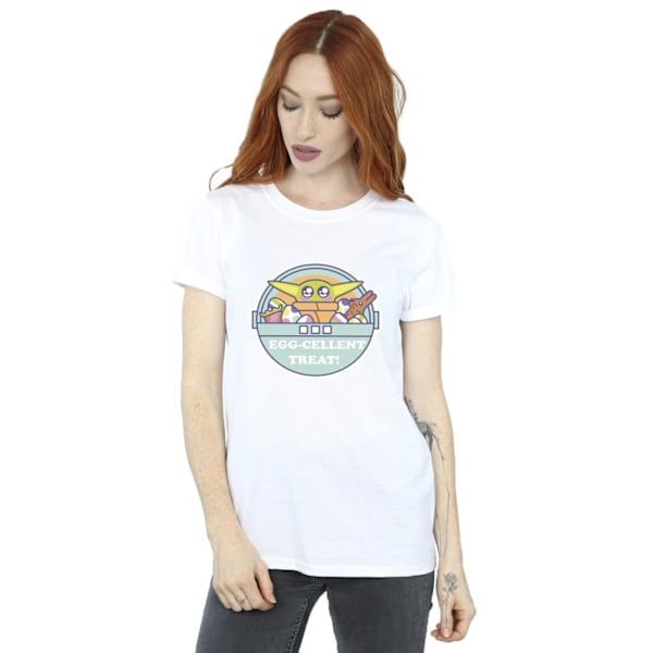 Star Wars Dam/Damer The Mandalorian Eggcellent Påsk Cotto White M