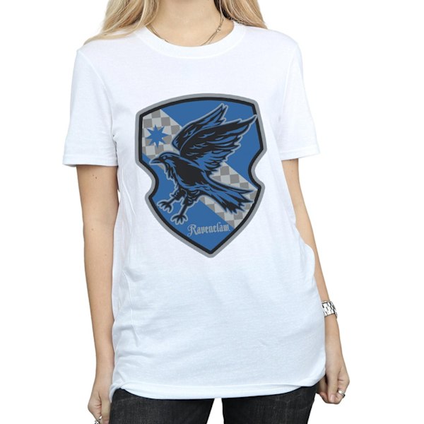 Harry Potter Dam/Kvinnor Ravenclaw Crest Flat Bomull Pojkvän White 3XL