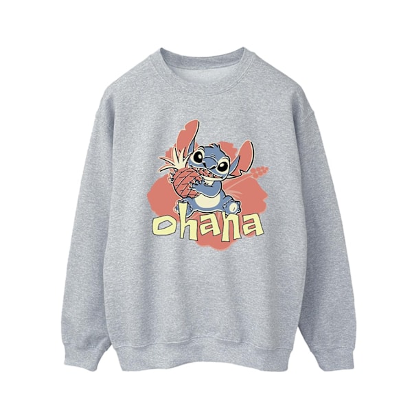 Disney Herr Lilo And Stitch Ohana Ananas Sweatshirt S Sport Sports Grey S