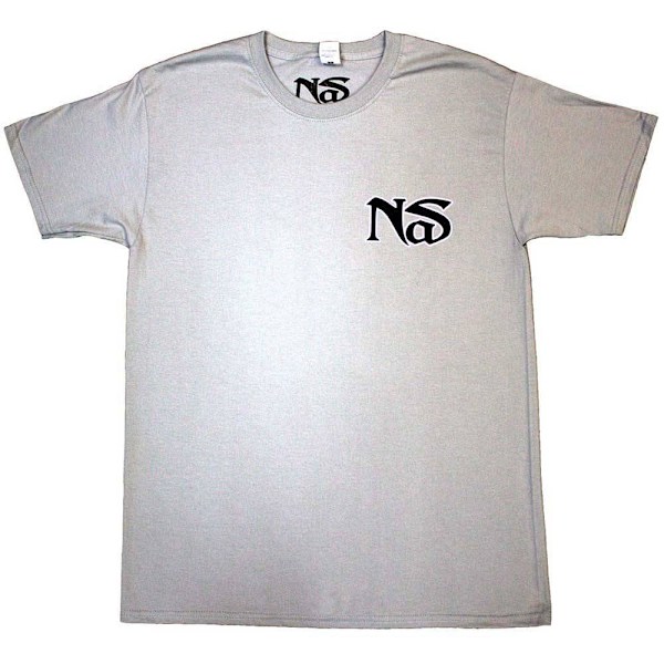 Nas Unisex Vuxen One Mic Ryggtryck T-Shirt M Grå Grey M