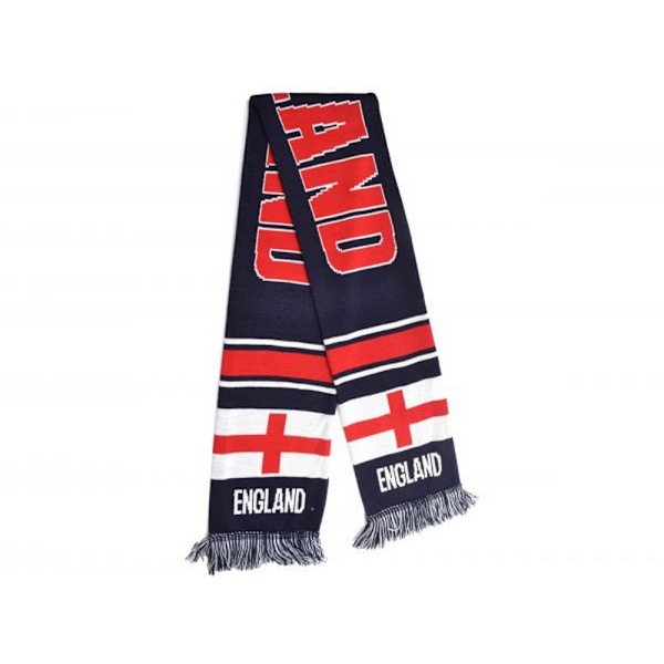 England St George Cross Jacquard Strip Scarf One Size Black/Whi Black/White/Red One Size