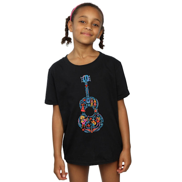Coco Flickor Gitarr Bomulls T-shirt 9-11 År Svart Black 9-11 Years