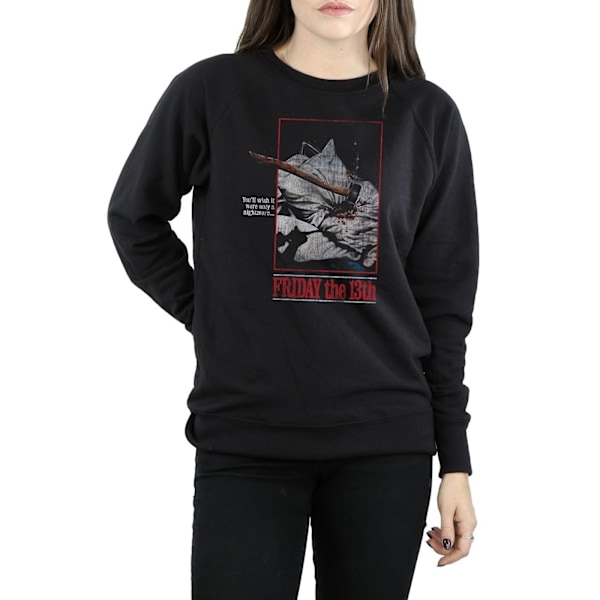 Fredag den 13:e Dam/Dam Distressed Axe Poster Sweatshirt L Svart Black L