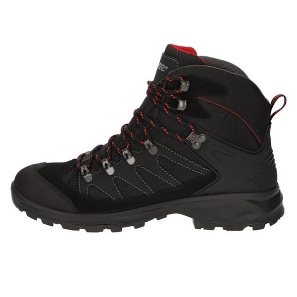 Hi-Tec Clamber Suede Walking Boots för Herr 7 UK Charcoal/Red Charcoal/Red 7 UK