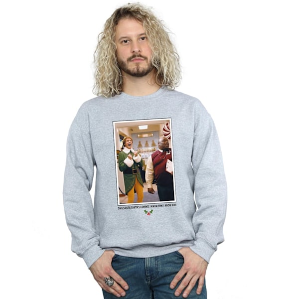 Elf Mens OMG Santa Photo Sweatshirt XL Sports Grey Sports Grey XL