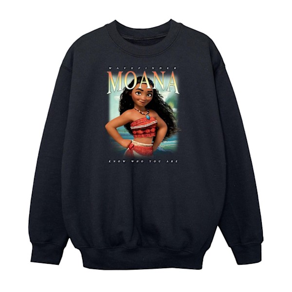 Moana Girls Montage Sweatshirt 5-6 år Svart Black 5-6 Years