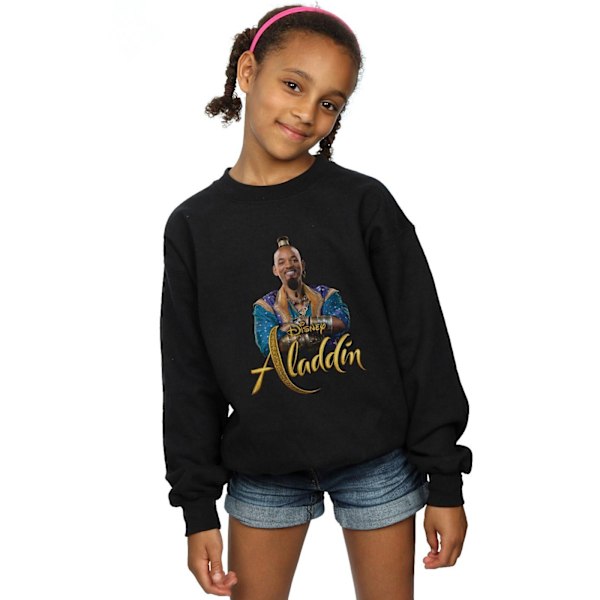 Disney Flickan Aladdin Film Genie Foto Tröja 12-13 År B Black 12-13 Years