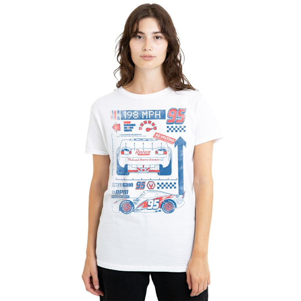 Bilar Unisex Vuxen 198 MPH Lightning McQueen T-shirt L Vit White L
