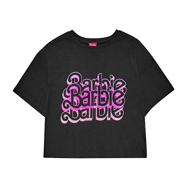 Barbie Dam/Kvinnor Logo Acid Wash Crop Top XL Grå Grey XL