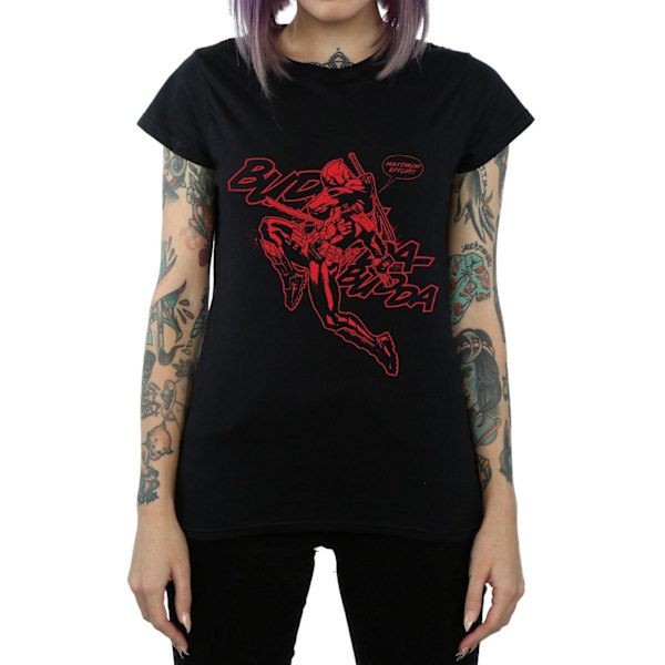 Marvel Womens/Ladies Deadpool Budda Budda Bomull T-shirt S Svart Black S