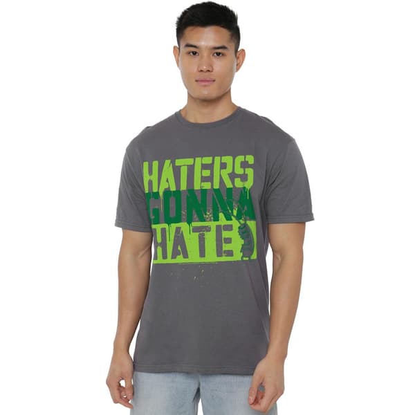 SpongeBob SquarePants Herr Haters Gonna Hate T-Shirt M Kolgrå Charcoal M