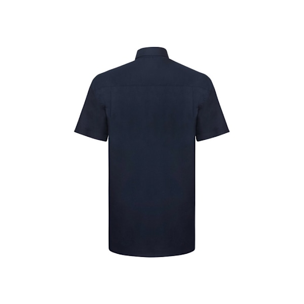 Russell Collection Herr Oxford Easy-Care Kortärmad Skjorta 18 Bright Navy 18.5in