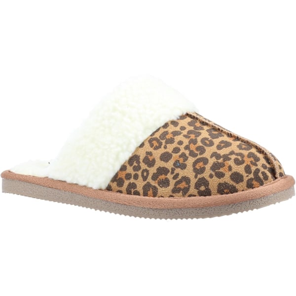 Hush Puppies Dam/Dam Arianna Leopardmönstrade mockasiner i mocka Brown/White 4 UK