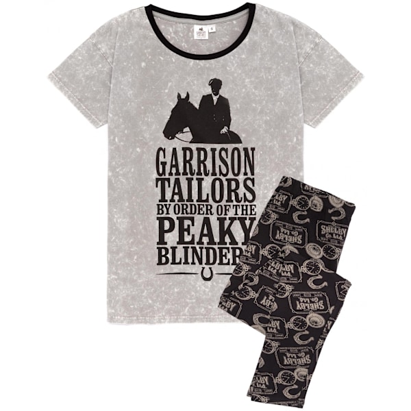 Peaky Blinders Dam/Dam lång pyjamas set S svart/grå Black/Grey S