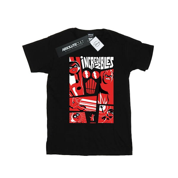 Disney Girls The Incredibles Collage Bomull T-shirt 9-11 år Black 9-11 Years