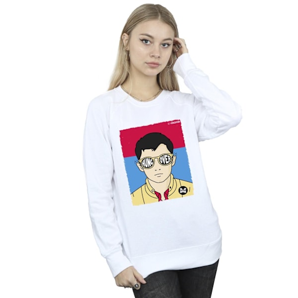 Netflix Dam/Kvinnor Sex Education Otis Illustrerad Sweatshirt White M