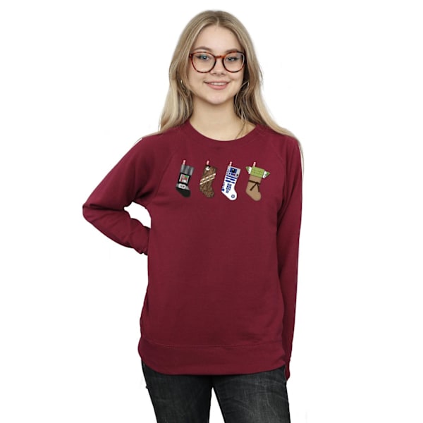 Star Wars Damstrumpor Julstrumpor Sweatshirt M Burgund Burgundy M