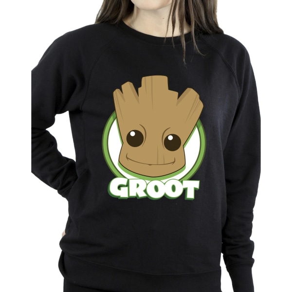 Guardians Of The Galaxy Dam/Ladies Groot Badge Sweatshirt XL Black XL