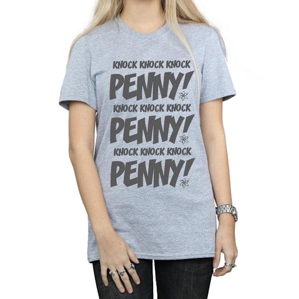 The Big Bang Theory Dam/Damer Knock Knock Penny Bomull Pojkvän Sports Grey 3XL