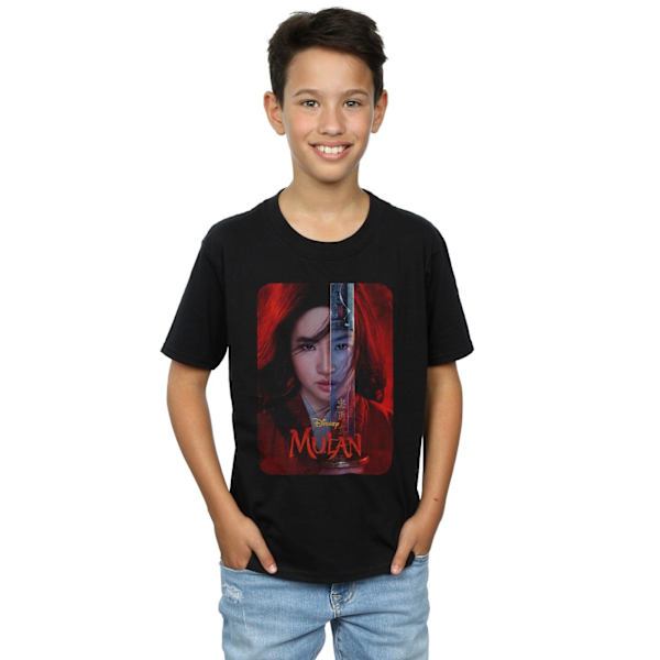 Disney Boys Mulan Movie Poster T-Shirt 12-13 år Svart Black 12-13 Years