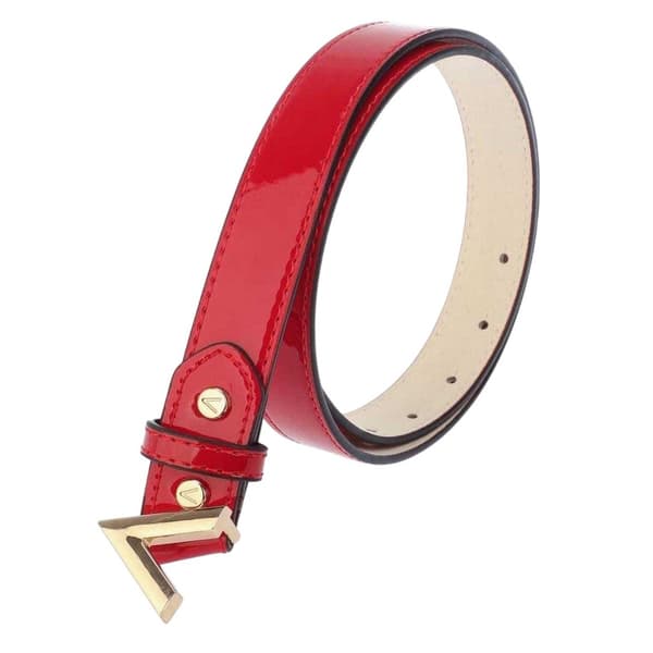 Valentino Lackläderbälte S Röd Red S