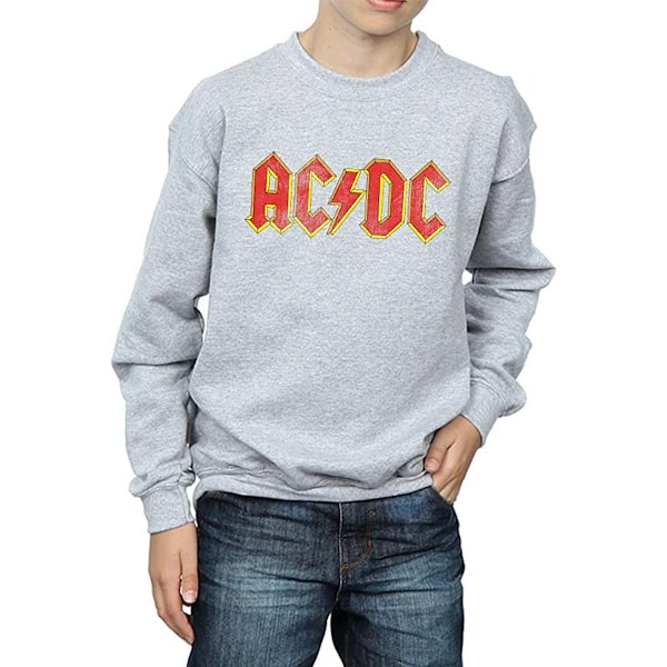 AC/DC Dam/Dam Distressed Logo Heather Sweatshirt L Heathe Heather Grey L