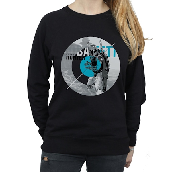 Star Wars Dam/Damer Boba Fett Bounty Hunter Cirkel Sweatshirt Black S