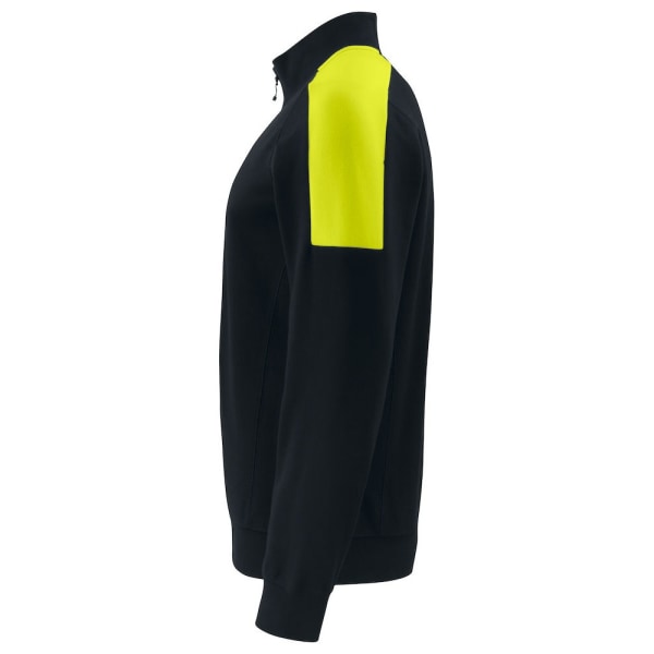 Projob Herr Half Zip Sweatshirt S Svart/Gul Black/Yellow S