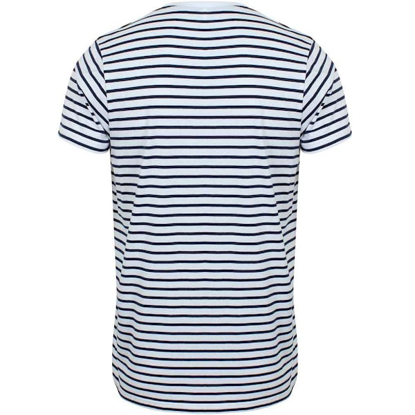 SF Unisex Vuxen Randig T-shirt XS Vit/Oxford Marinblå White/Oxford Navy XS