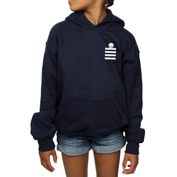 Looney Tunes Girls Tweety Pie Randig Faux Pocket Hoodie 12-13 Navy Blue 12-13 Years