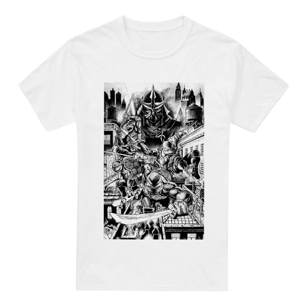 Teenage Mutant Ninja Turtles Herr T-shirt Ta Ner Shredder 4X White 4XL