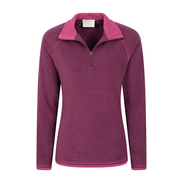 Mountain Warehouse Dam/Damer Montana Halv Zip Fleece Top 8 Berry 8 UK