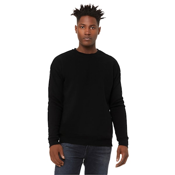 Bella + Canvas Unisex Vuxen Fleece Drop Shoulder Sweatshirt XS DTG Black XS