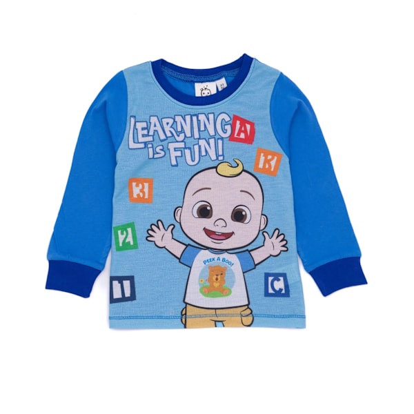 Cocomelon Boys Learning Is Fun Pyjamas Set 18-24 Månader Blå Blue 18-24 Months