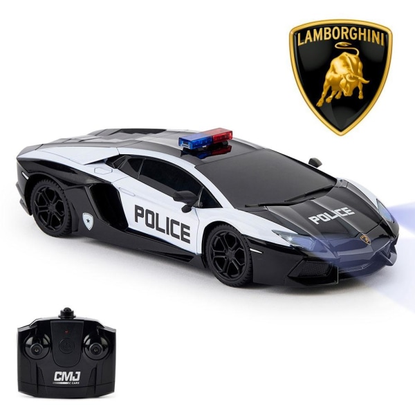 Lamborghini Aventador The Police Remote Control Car One Size Bl Black/White One Size