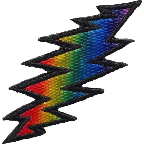 Grateful Dead Rainbow Iron On Patch En one size Flerfärgad Multicoloured One Size