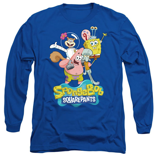 SvampBob Fyrkant Unisex Vuxen Gruppbild T-Shirt M Royal B Royal Blue M