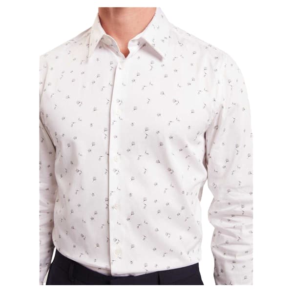 Ted Baker Herr Blommig Slim Långärmad Skjorta L Vit White L