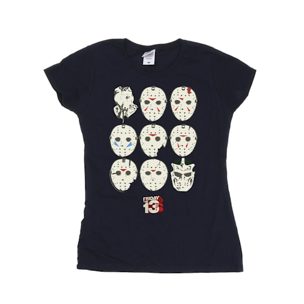 Fredagen den 13:e Dam/Dam Jason Masker Bomull T-shirt M Marinblå Navy Blue M