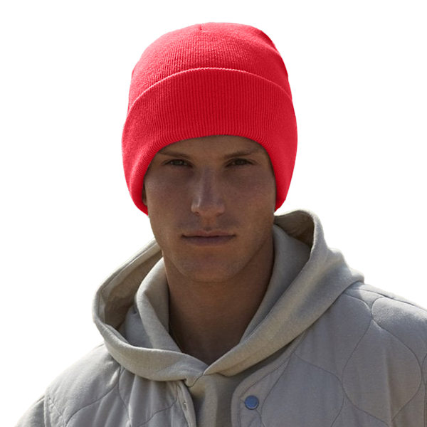 Beechfield Unisex Vuxen Original Cuffed Ekologisk Bomulls Beanie O Classic Red One Size