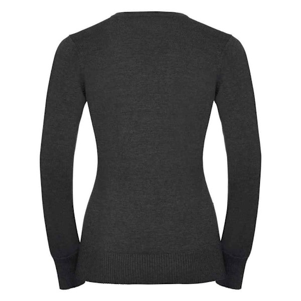 Russell Collection Dam/Damer Marl V-ringad tröja XS Char Charcoal XS