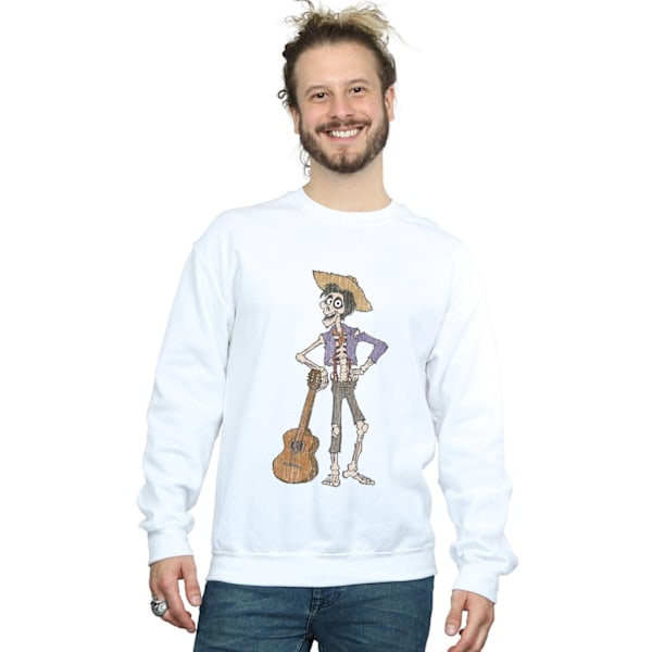 Disney Herr Coco Hector Med Gitarr Sweatshirt 4XL Vit White 4XL