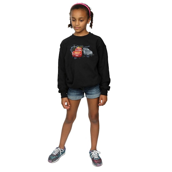 Disney Girls Cars Lightning Vs Storm Sweatshirt 5-6 år Svart Black 5-6 Years