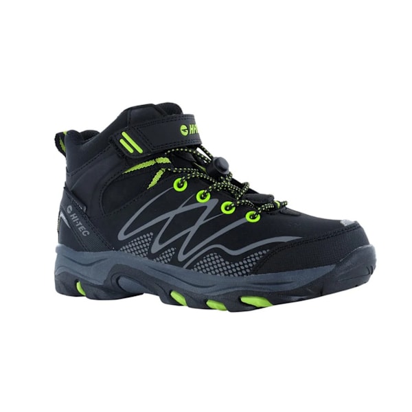 Hi-Tec Boys Blackout Mid Cut Vandringskängor 10 UK Barn Svart/Lime Black/Lime 10 UK Child