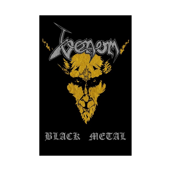 Venom Black Metal Polyester Poster 106cm x 70cm Svart/Gul/Gr Black/Yellow/Grey 106cm x 70cm