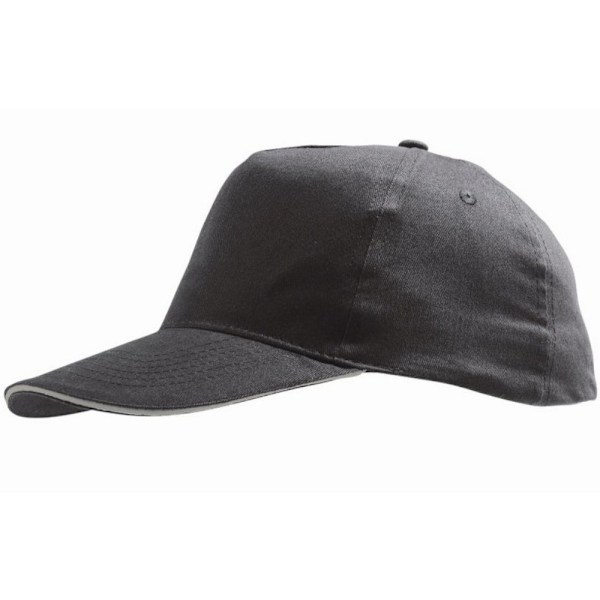 SOLS Unisex Sunny 5 Panel Baseball Cap ONE Mörkgrå/Ljusgrå Dark Grey/Light Grey ONE