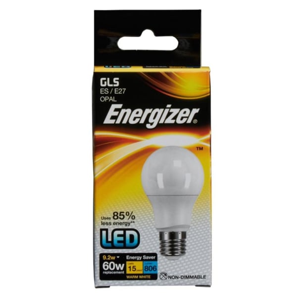 Energizer LED GLS 806lm Opal 9,2w glödlampa E27 2700k One Size White One Size
