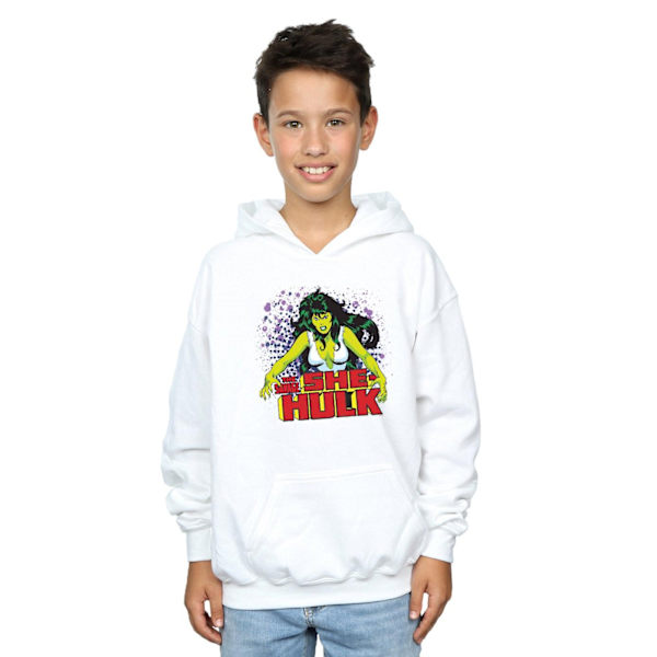 Marvel Boys The Savage She-Hulk Hoodie 12-13 år Vit White 12-13 Years