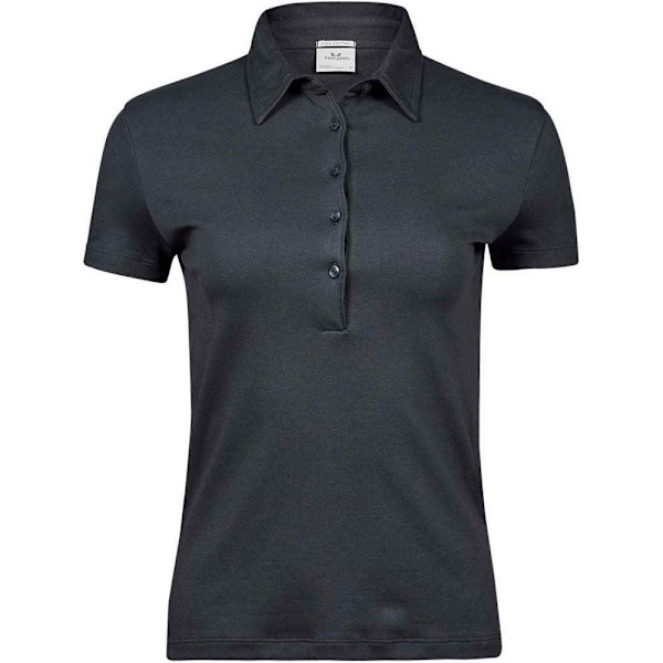 Tee Jays Dam/Damer Pima Bomull Interlock Sömnad Polo Skjorta Dark Grey L