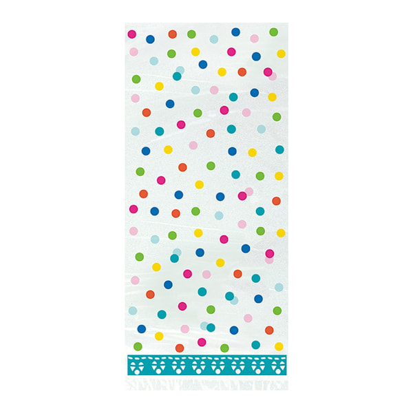 Unika festkonfetti cellofanfödelsedagspåsar (20-pack) Multicoloured One Size